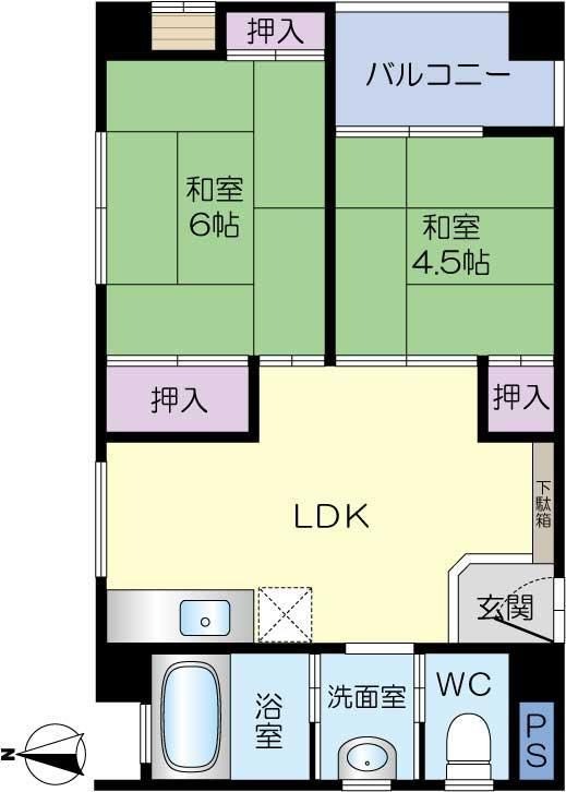 コーポかみすなの間取り