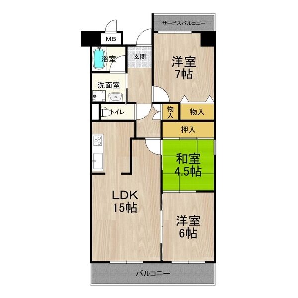 グランデパイースの間取り