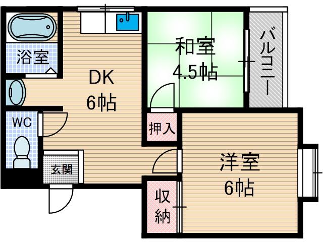 ホワイトハウス小柳の間取り