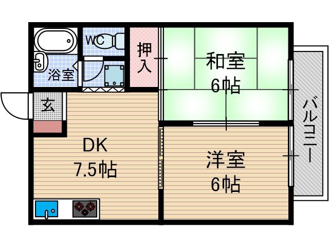 ハイツ天野の間取り
