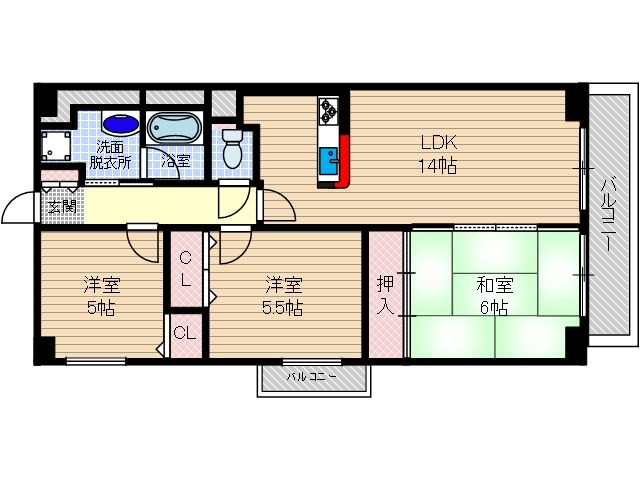 サワン東太田の間取り