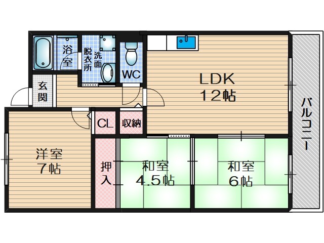 マーベラス摂津の間取り