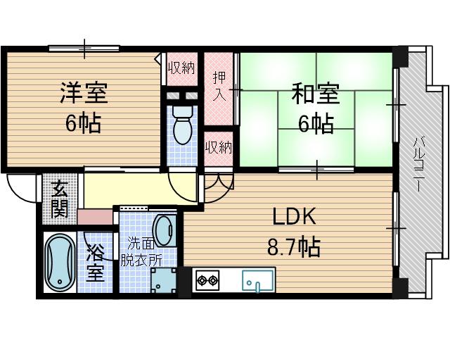 エスポワール新中条の間取り