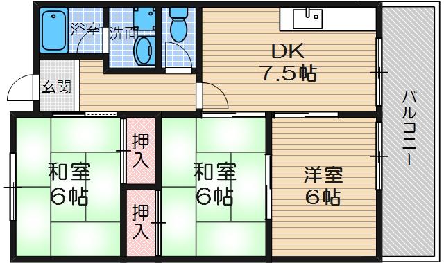 ハイツサニーサイドの間取り