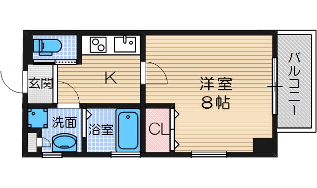 富田町の完工年月(2010年11月)築の賃貸マンションの間取り