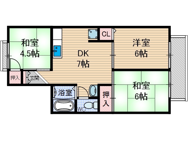 ドミールゆりの間取り