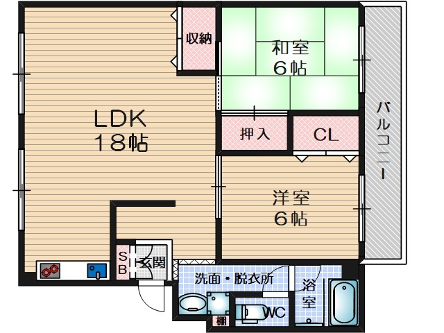藤コーポラスの間取り