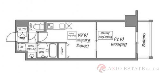 Gramercy Juso-higashi 1stの間取り