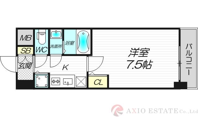 S-RESIDENCE江坂Eminenceの間取り