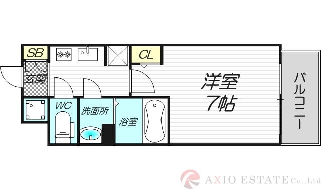 S-RESIDENCE上新庄ascentの間取り