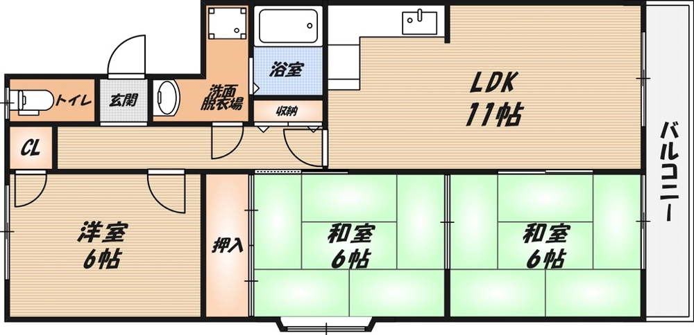 ウエストハイツP2の間取り