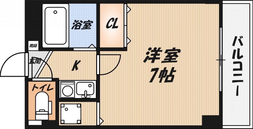シャトーボヌゥール郡家本町の間取り