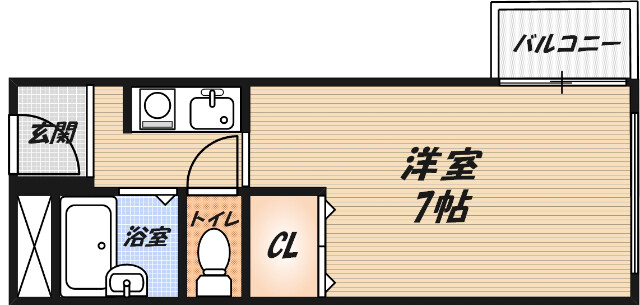 クローバーMオザキA棟の間取り