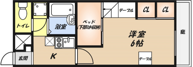 レオパレスパーシモン辻子の間取り