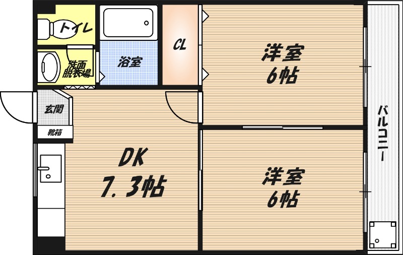 サンワロイヤルマンションの間取り