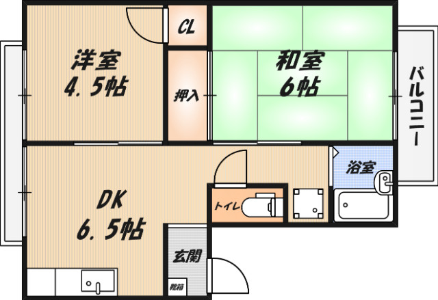 メロディーハイツ高槻Ⅰの間取り
