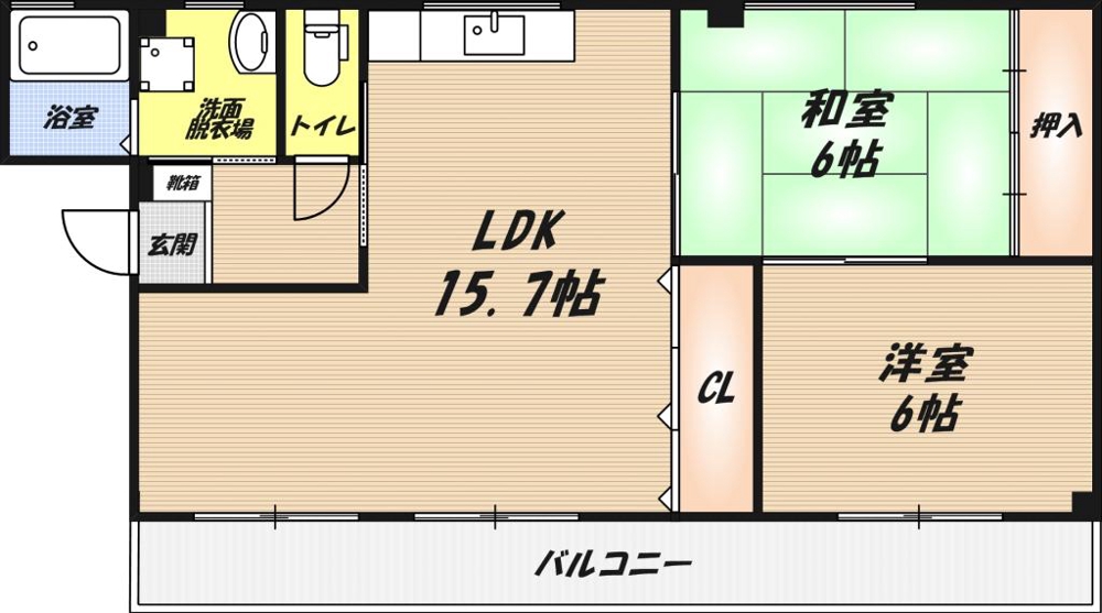 西町ハイツの間取り