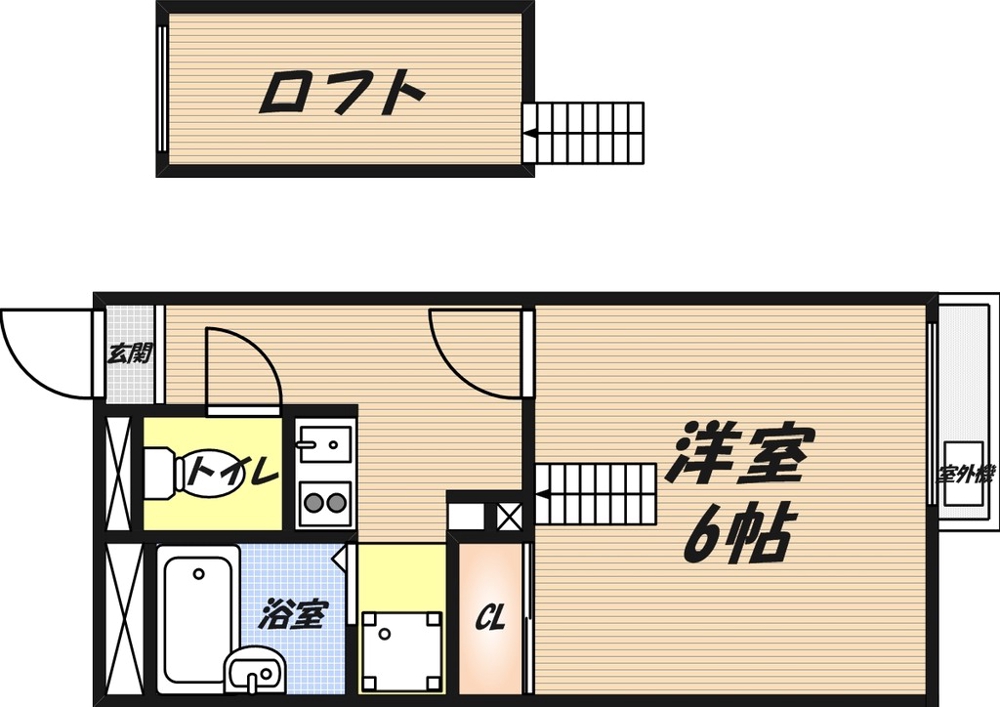 レオパレスプランタン高槻の間取り