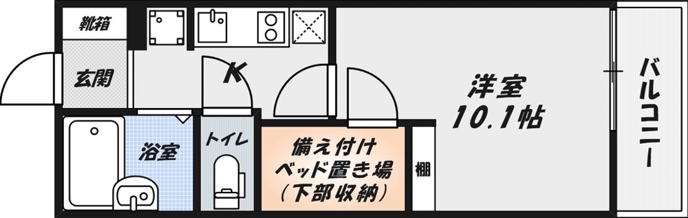 レオパレスセジュール高槻の間取り