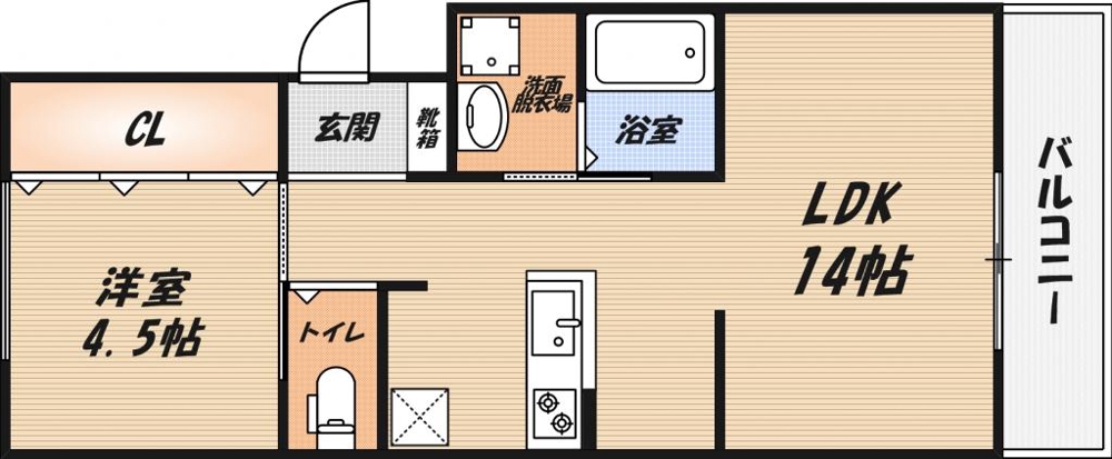 マンション東岡の間取り