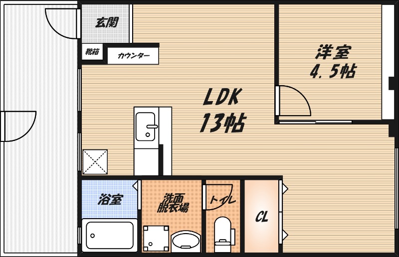メゾン高槻1号館の間取り