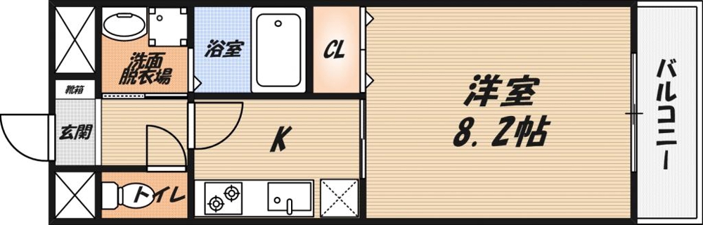 アンプルールフェールビエント高槻の間取り