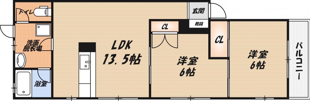 クリサン野田の間取り