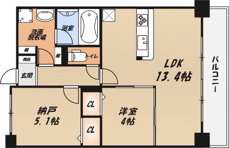 Le Vert高槻の間取り