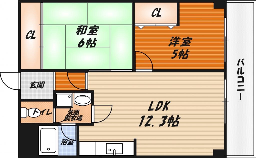 サンワロイヤルマンション2号館の間取り