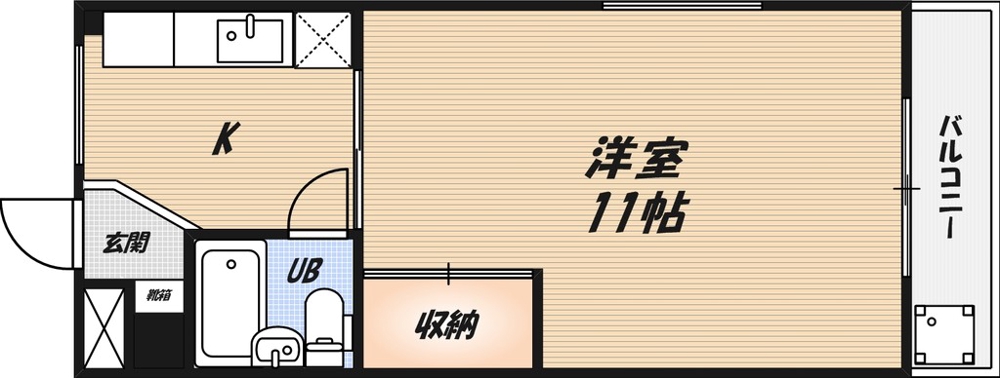 高槻ローズハイツA棟の間取り