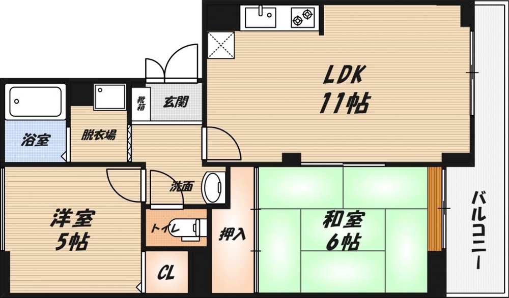 髙井マンションの間取り