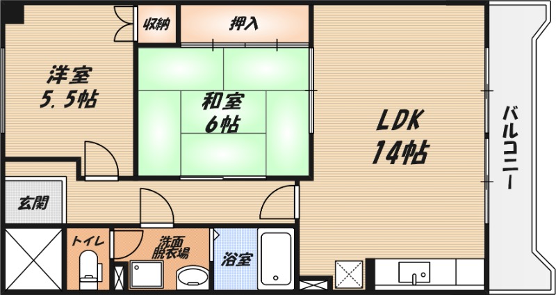 ウエストハイツP1の間取り