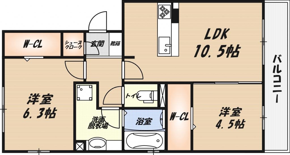 ベルフェリシアの間取り