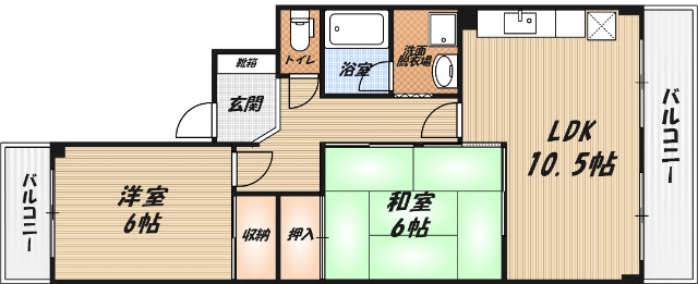 第9摂津グリーンハイツの間取り