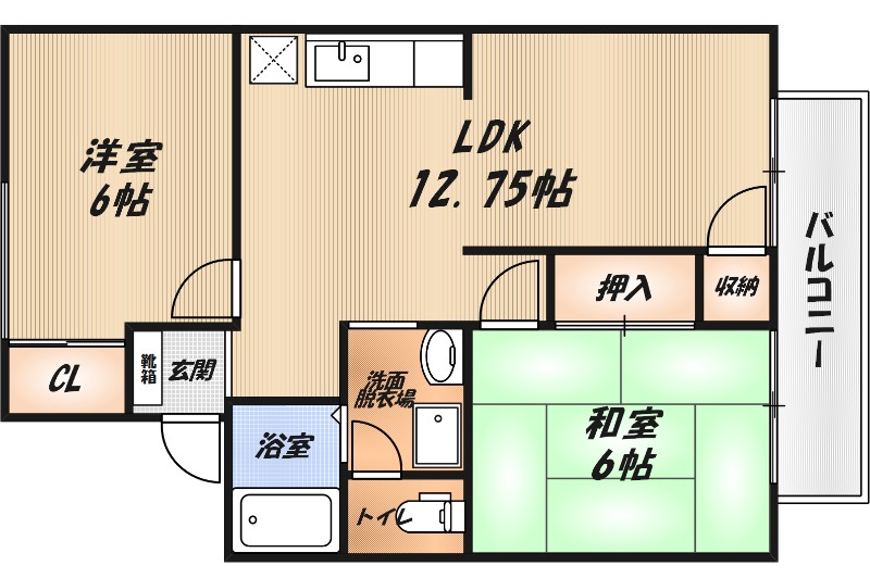 メゾンアサヒⅠの間取り