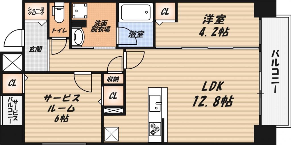 カスカータ高槻の間取り