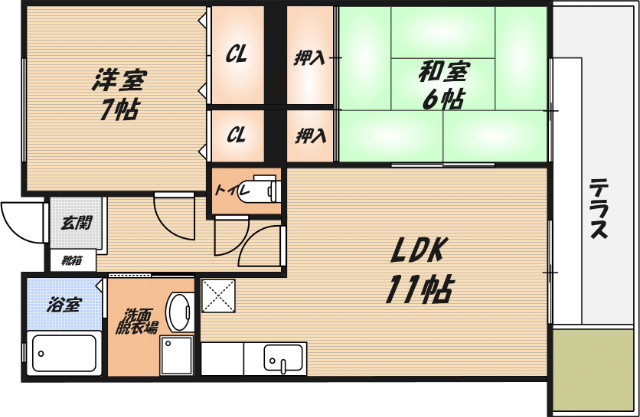 本町ハイツの間取り