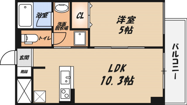 山崎マンション16高槻芥川の間取り