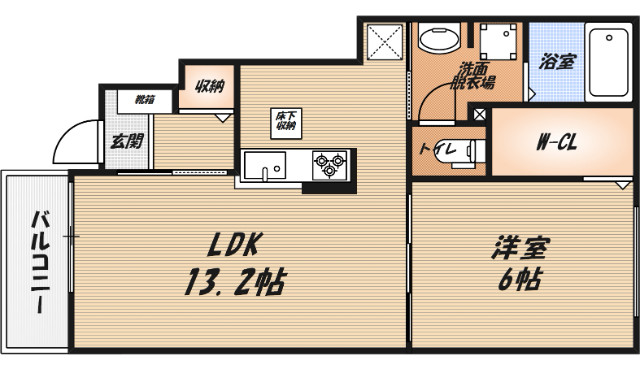 フィオーレつつみⅡの間取り