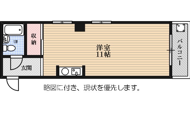 西院坤町の完工年月(1987年2月)築の賃貸マンションの間取り