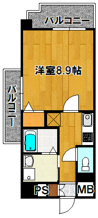 山ノ内養老町の完工年月（2008年3月）築の賃貸マンションの間取り