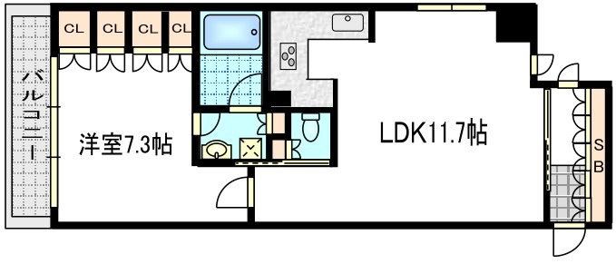 中金仏町の完工年月(2006年8月)築の賃貸マンションの間取り