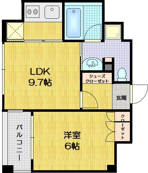悪王子町の完工年月(2005年10月)築の賃貸マンションの間取り