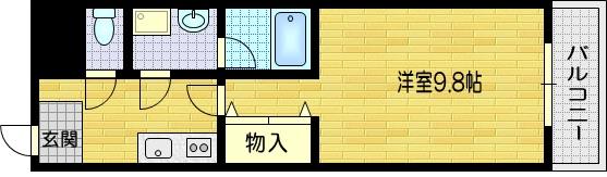 西院西三蔵町の完工年月(2013年2月)築の賃貸マンションの間取り