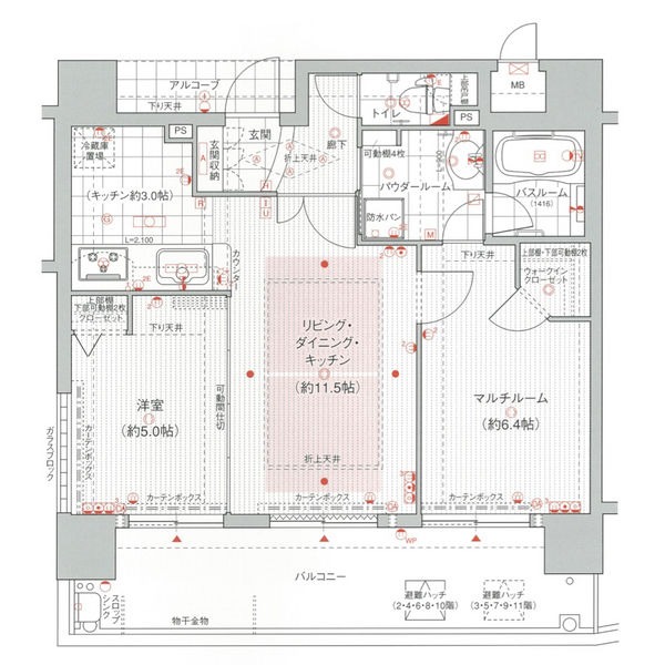 姥柳町の完工年月(2004年2月)築の賃貸マンションの間取り
