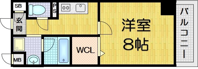 西ノ京北聖町の完工年月(2015年2月)築の賃貸マンションの間取り