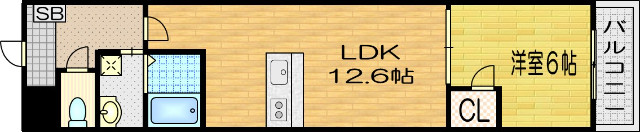 壬生高樋町の完工年月(2014年3月)築の賃貸マンションの間取り