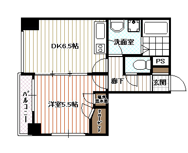 西七条南東野町の完工年月(2012年12月)築の賃貸マンションの間取り