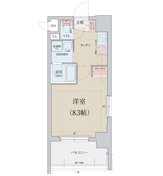 西院日照町の完工年月(2019年3月)築の賃貸マンションの間取り