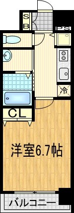 壬生辻町の完工年月(2018年3月)築の賃貸マンションの間取り
